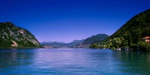 lago di lugano e città