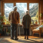 Un ambiente domestico svizzero ergonomico per anziani