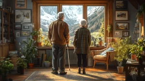 Un ambiente domestico svizzero ergonomico per anziani